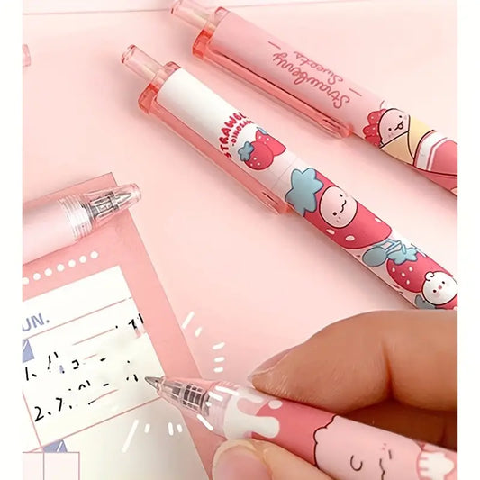 Lapicero kawai gel rosado con Aroma Fresa